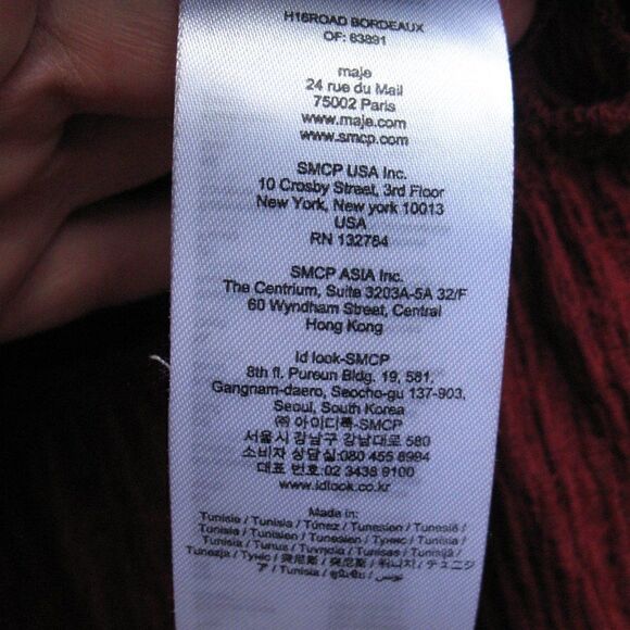 Maje Bordeaux Crepe Mini Dress - Picture 9 of 9